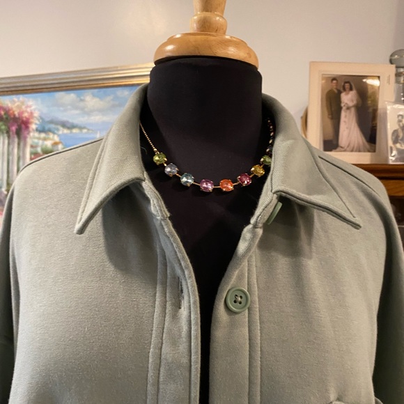 GAP Button up fleece lined Shirt Jacket🩵 - Picture 4 of 11